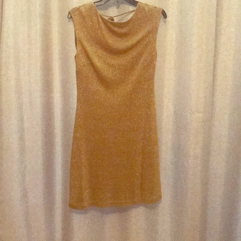 Gold glittery dress